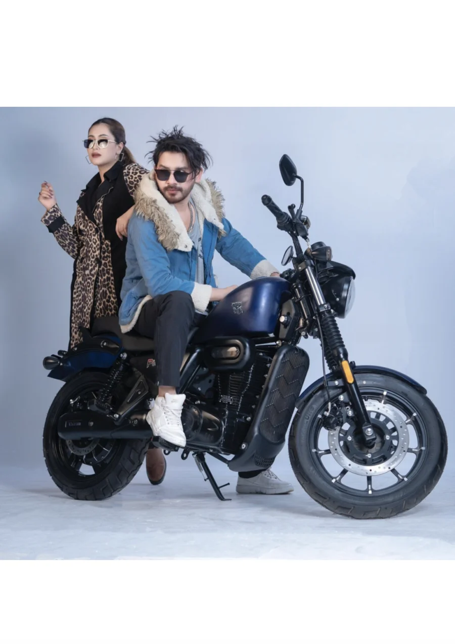 Piton navy electric cruiser motorcycle